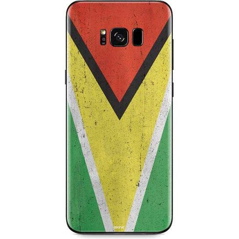 Guyana Flag Distressed Galaxy S8 Skin